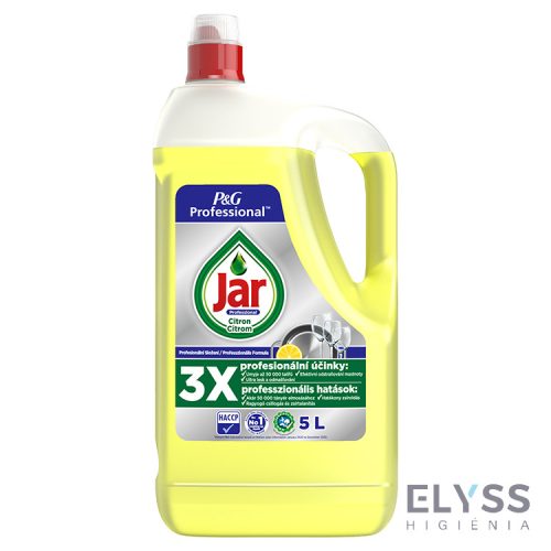 Jar Professional kézi mosogatószer – citrom illat, 5 literes gazdaságos kiszerelés