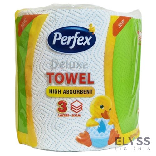 Perfex Deluxe 3 rétegű konyhai papírtörlő – hófehér