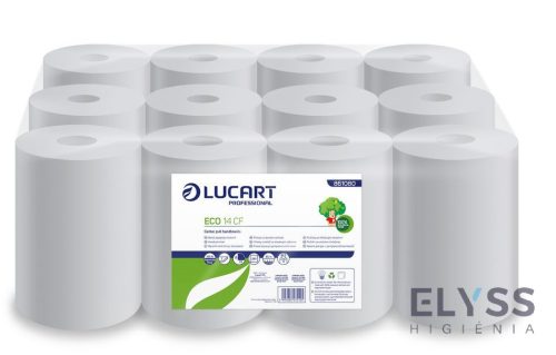 Lucart Eco 14CF belsőmag adagolású 2 rétegű 12tek/csomag tekercses kéztörlő