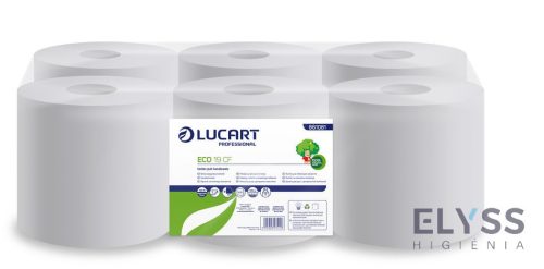 Lucart Eco 19 CF Belső Letekeredésű Kéztörlő – 2 Rétegű Fehér Papírtekercs