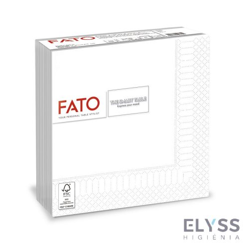 Lucart Fato Smart Table szalvéta – 2 rétegű, fehér, 33x33 cm, 1/4 hajtás, 50 lap/csomag