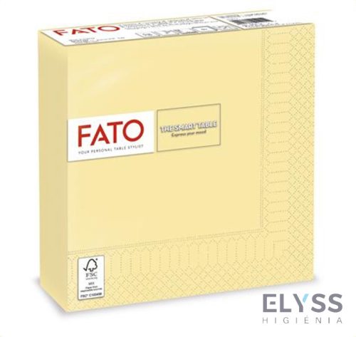 Lucart Fato Smart Table pezsgő színű szalvéta – 2 rétegű, 33x33 cm, 1/4 hajtás, 50 lap/csomag