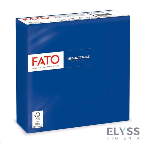 Lucart Fato Smart Table szalvéta – 2 rétegű, sötétkék, 33x33 cm, 1/4 hajtás, 50 lap/csomag
