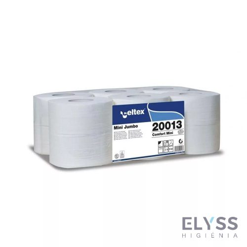 Celtex Mini toalettpapír 2 réteg, cellulóz, 130m, 9,2x18cm, 12 tekercs/zsugor
