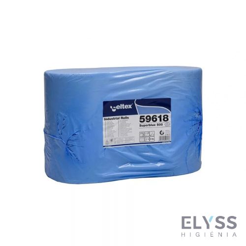 Celtex Superblue 500 ipari törlő cellulóz, kék, 3 réteg, 180m, 500 lap, 36x36cm, 2 tekercs/zsugor