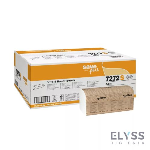 Celtex Save Plus V hajtogatott kéztörlő recy, 2 réteg, 21,5x21cm, 15x200 lap