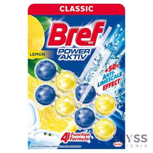 Bref Power Aktiv WC illatosító golyó – Citrom illat, 2×50g