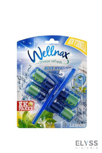 Wellnax Blue Hygiene WC-tisztító – Citrom illatú, 2x50g