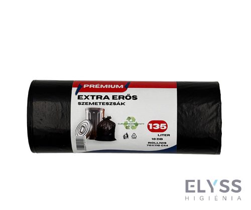 Szemeteszsák – 70x110 cm, 135L, 10 db / tekercs, Prémium Extra Erős
